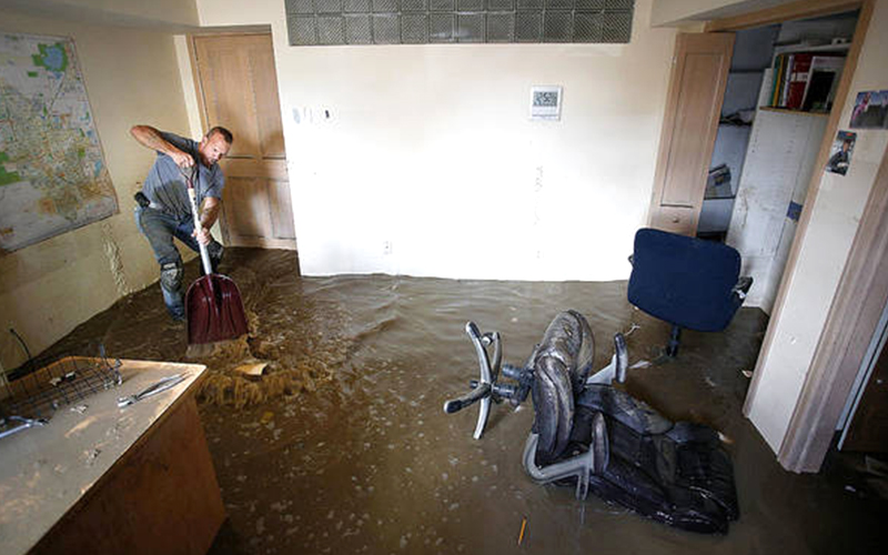 Flooded Basement in Carlowrie, MB (2508)